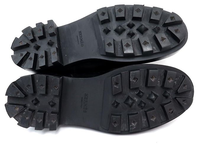Hermès SCARPE HERMES FIRST OXFORD H2229457ZH 41 PELLE NERA + SCATOLA Nero - vista 6