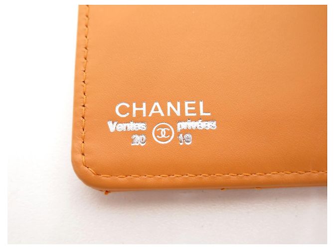 CHANEL BOY gesteppte Lackleder Geldbörse Orange - Ansicht 7