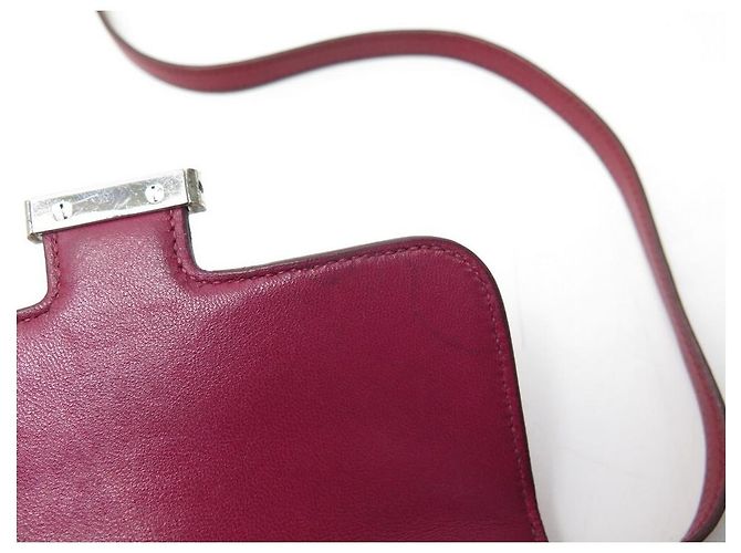 Hermès HERMES CONSTANCE 14 MICRO HAND TASCHE AUS EPSOM LEDER ROT - Ansicht 16