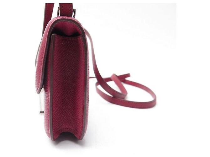 Hermès HERMES CONSTANCE 14 MICRO HAND TASCHE AUS EPSOM LEDER ROT - Ansicht 3