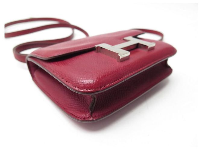 Hermès HERMES CONSTANCE 14 MICRO HAND TASCHE AUS EPSOM LEDER ROT - Ansicht 5