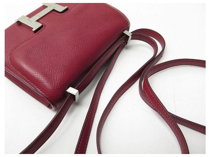 Hermès HERMES CONSTANCE 14 MICRO HAND TASCHE AUS EPSOM LEDER ROT - Ansicht 7