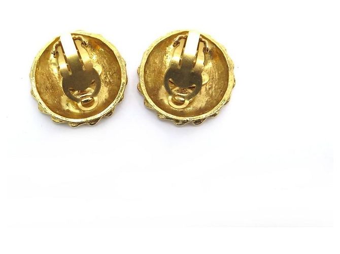 VINTAGE CHANEL 1994 GABRIELLE COCO GOLDENE METALL-OHRSTECKER - Ansicht 5