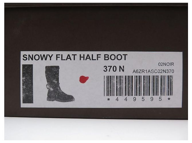 BOTAS LOUIS VUITTON SNOWY FLAT HALF BOOT 36.5 37 DE PIEL FORRADA Negro - vista 13