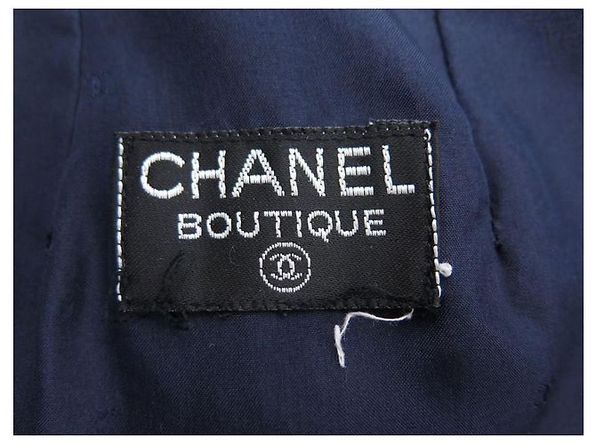 CHANEL WOOL STRAIGHT SKIRT SIZE 44 L NAVY BLUE - view 5
