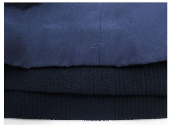 CHANEL WOOL STRAIGHT SKIRT SIZE 44 L NAVY BLUE - view 9