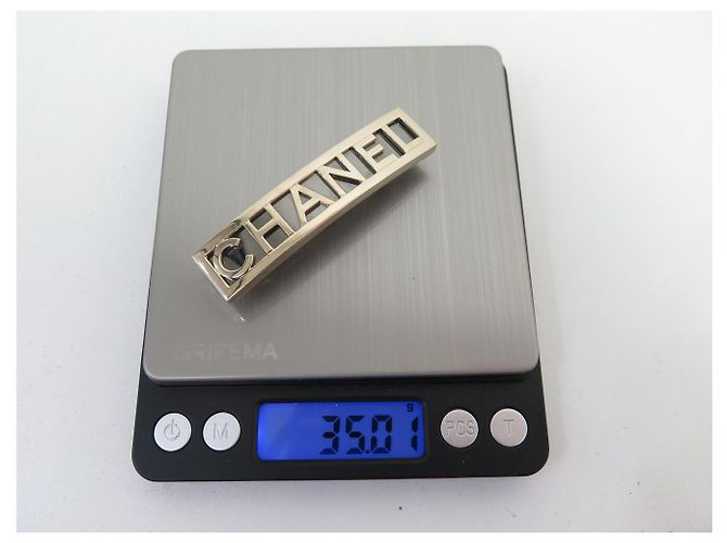 ACCESSORIO PER CAPELLI CHANEL BARRETTE LOGO METALLO ORO E ARGENTO D'oro - vista 5