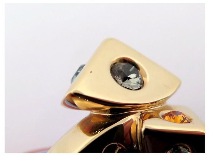 NEUER LOUIS VUITTON TRUNK M68177 T55 MULTIFARBENER STRASS GOLD RING Golden - Ansicht 11