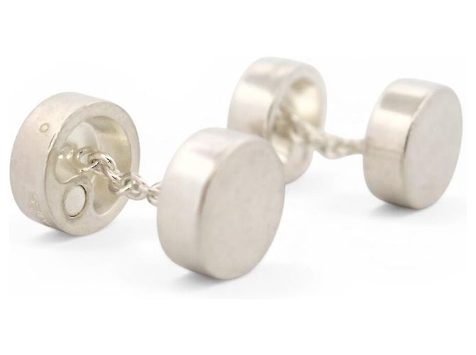 Hermès GEMELLI HERMES MAGNETICI IN ARGENTO STERLING 925 19.5G SILVER CUFFLINKS - vista 3