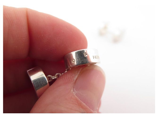 Hermès GEMELLI HERMES MAGNETICI IN ARGENTO STERLING 925 19.5G SILVER CUFFLINKS - vista 5