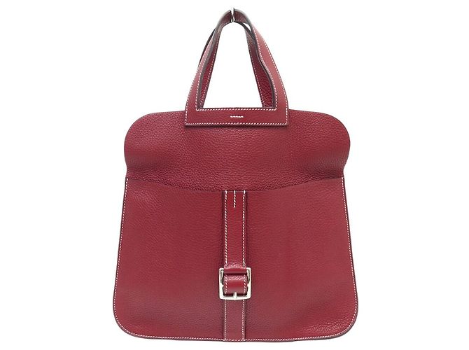 Hermès NUOVA BORSA HERMES HALZAN 31 PELLE CLEMENCE ROSSA A SPALLA Rosso - vista 11