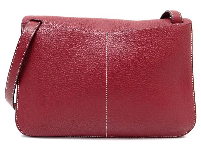 Hermès NUOVA BORSA HERMES HALZAN 31 PELLE CLEMENCE ROSSA A SPALLA Rosso - vista 2