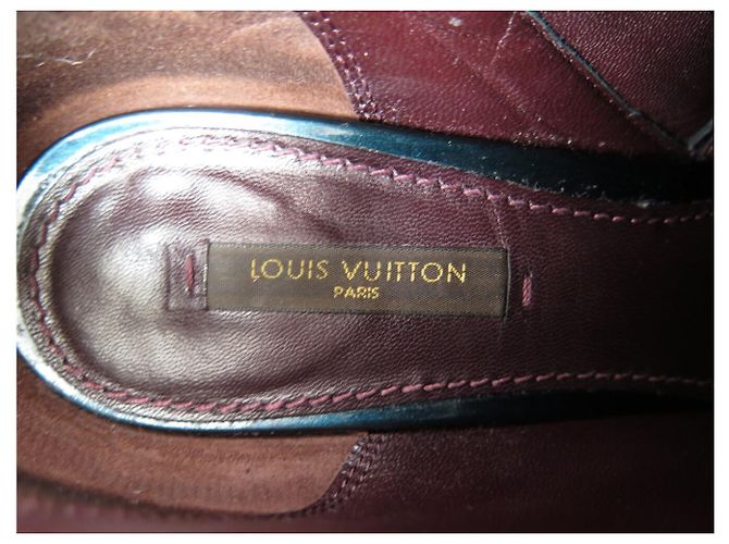 STIVALETTI LOUIS VUITTON JEALOUS 38 vernice amarante Bordò - vista 10