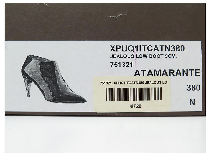 STIVALETTI LOUIS VUITTON JEALOUS 38 vernice amarante Bordò - vista 14