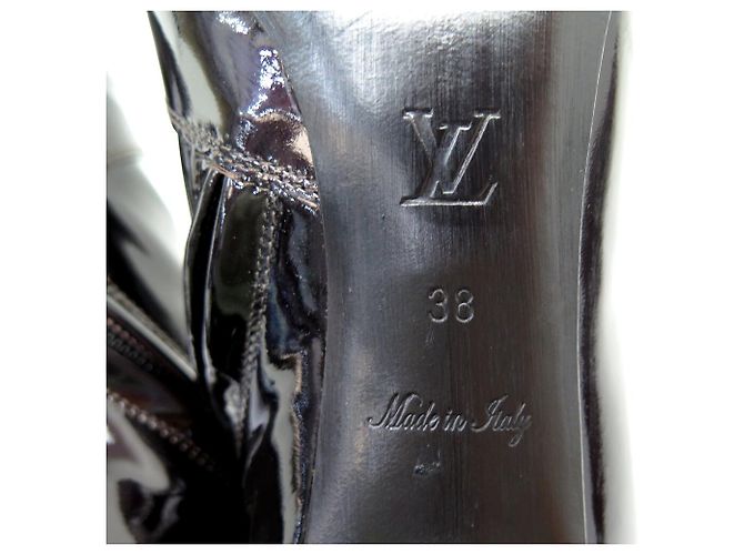 STIVALETTI LOUIS VUITTON JEALOUS 38 vernice amarante Bordò - vista 7