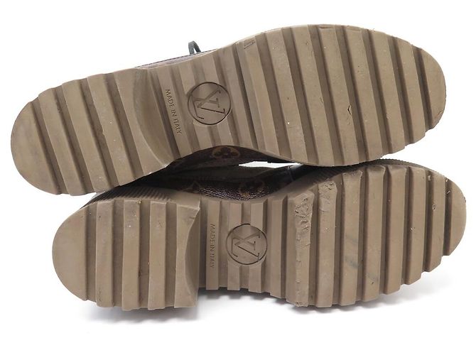 STIVALETTI DESERT LOUIS VUITTON LAUREATE 1A4XYI 39 CAMOSCIA E MONOGRAM Marrone - vista 5