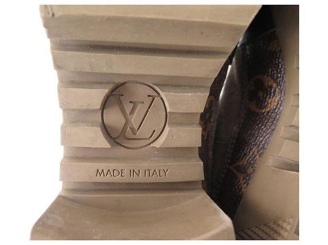 STIVALETTI DESERT LOUIS VUITTON LAUREATE 1A4XYI 39 CAMOSCIA E MONOGRAM Marrone - vista 6