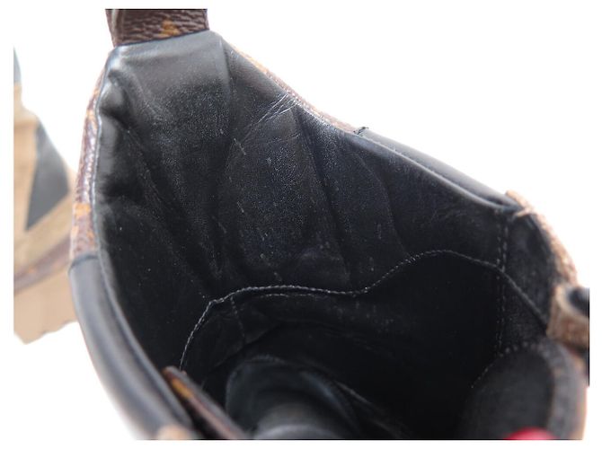 STIVALETTI DESERT LOUIS VUITTON LAUREATE 1A4XYI 39 CAMOSCIA E MONOGRAM Marrone - vista 9