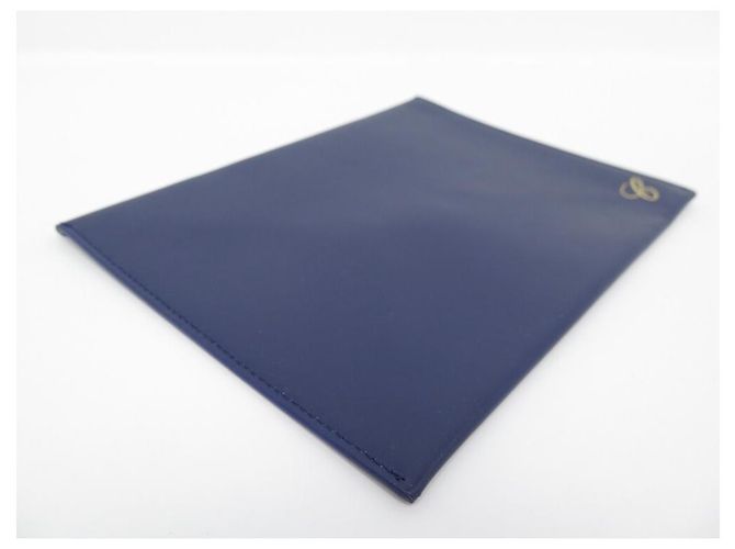 NUOVA POCCHETTE ENVELOPE CHOPARD 22.5CM IN PELLE BLU POUCH CLUTCH - vista 4
