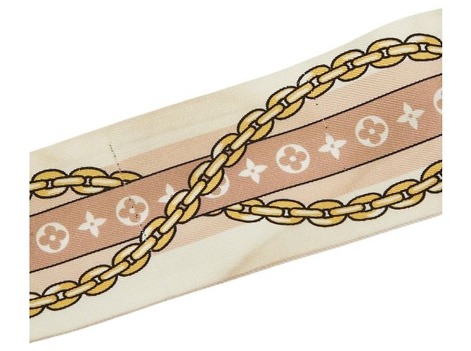 Louis Vuitton Monogram Bandeau BB LV Bow Scarf Rosa Beige - vista 2