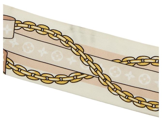 Louis Vuitton Monogram Bandeau BB LV Bow Scarf Rosa Beige - vista 3