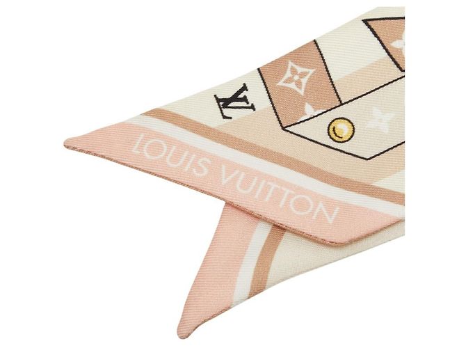 Louis Vuitton Monogram Bandeau BB LV Bow Scarf Rosa Beige - vista 4