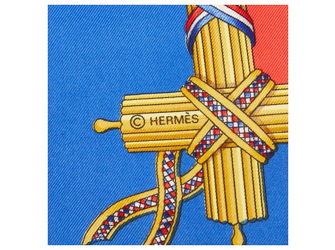 Carré 90 Hermès - Liberté, Égalité, Fraternité Rouge Bleu - vue 3