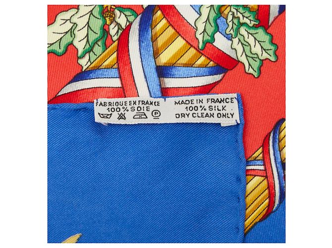 Carré 90 Hermès - Liberté, Égalité, Fraternité Rouge Bleu - vue 4