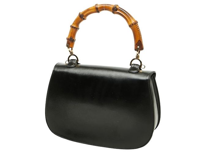 Borsa a Mano Gucci Bamboo - Borsa a Spalla Nero - vista 2