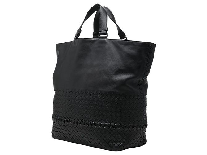 Bolsa Tote Bottega Veneta Intrecciato Preto - vista 2