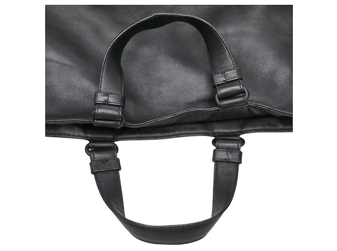 Bolsa Tote Bottega Veneta Intrecciato Preto - vista 9