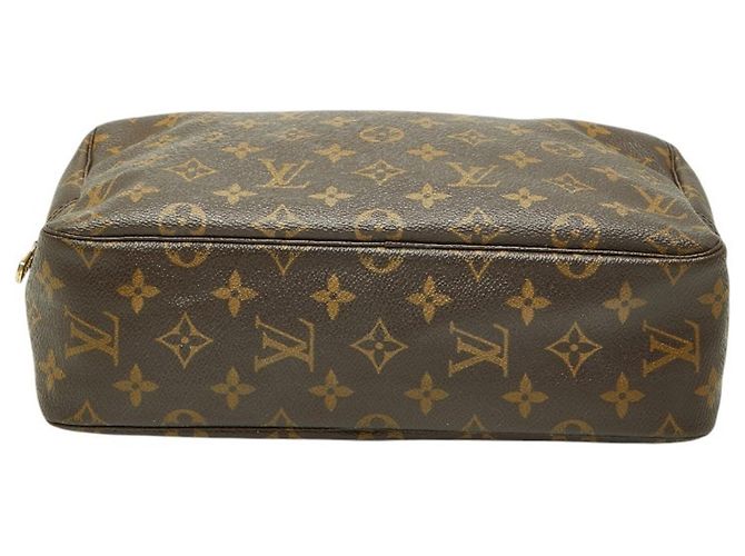 Louis Vuitton Monogram Trousses Toilette 28 Clutch Bag Marrone - vista 3