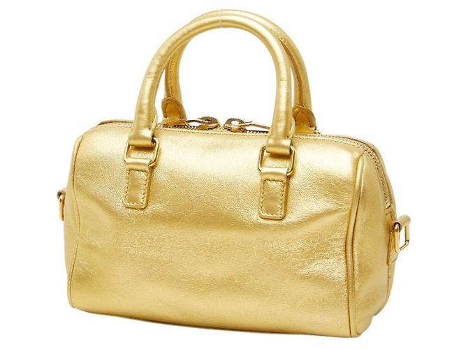 Borsa Baby Duffle in pelle oro Saint Laurent D'oro - vista 2