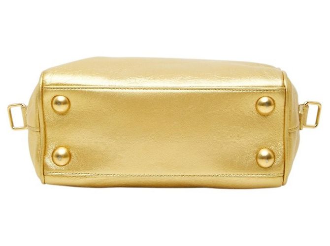 Borsa Baby Duffle in pelle oro Saint Laurent D'oro - vista 3