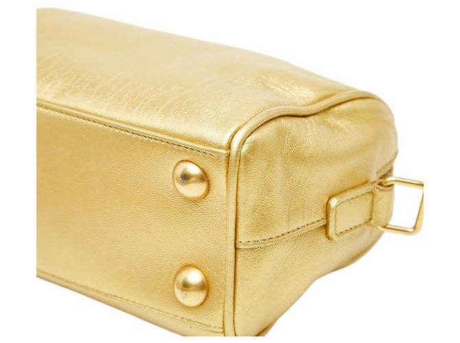 Borsa Baby Duffle in pelle oro Saint Laurent D'oro - vista 4