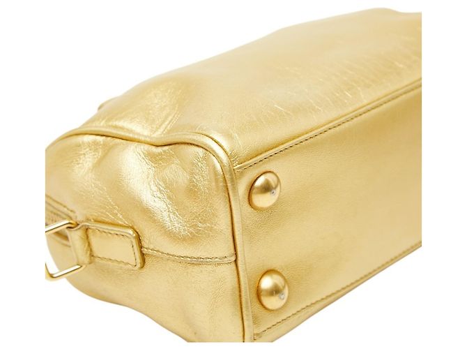 Borsa Baby Duffle in pelle oro Saint Laurent D'oro - vista 5