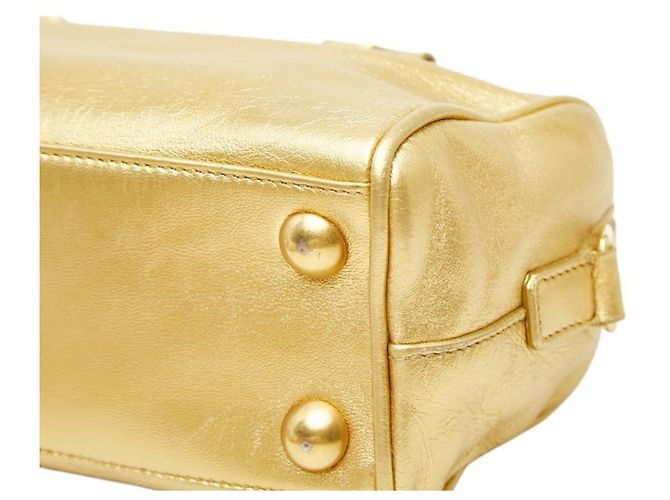Borsa Baby Duffle in pelle oro Saint Laurent D'oro - vista 6