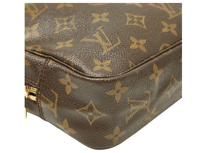 Louis Vuitton Monogram Trousses Toilette 23 Clutch Handbag Pouch Marrone - vista 5