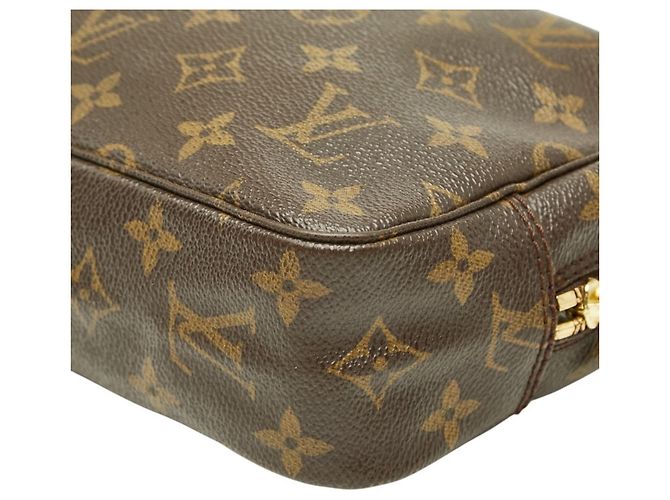 Louis Vuitton Monogram Trousses Toilette 23 Clutch Handbag Pouch Marrone - vista 6