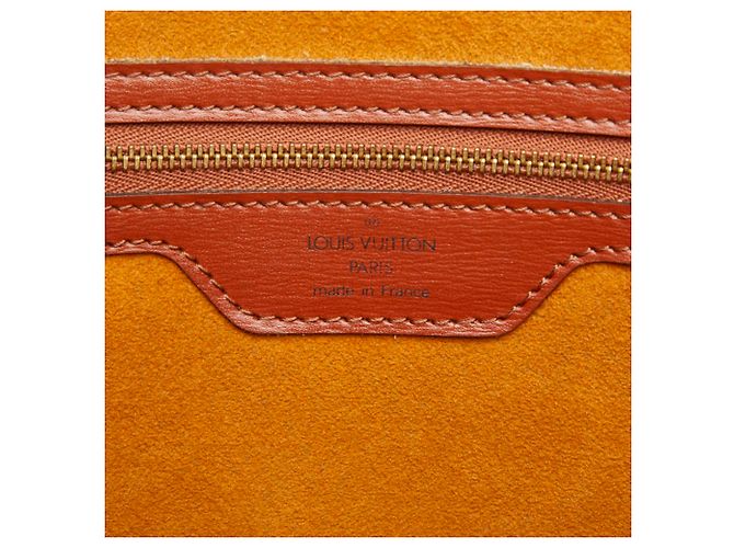 Borsa shopper Louis Vuitton Epi Saint Jacques Marrone - vista 10