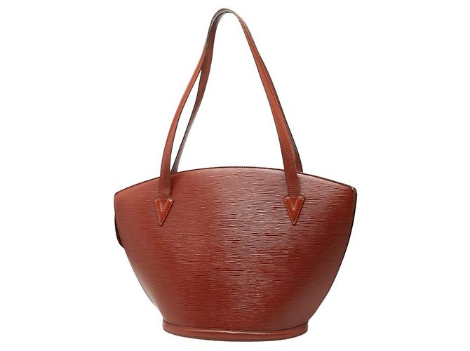 Borsa shopper Louis Vuitton Epi Saint Jacques Marrone - vista 2