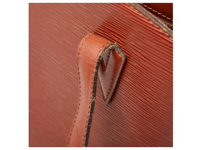 Borsa shopper Louis Vuitton Epi Saint Jacques Marrone - vista 4