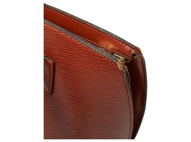 Borsa shopper Louis Vuitton Epi Saint Jacques Marrone - vista 7