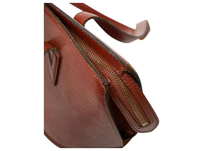 Borsa shopper Louis Vuitton Epi Saint Jacques Marrone - vista 8