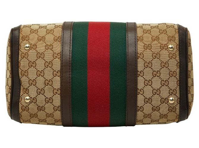 Borsa a Spalla e Borsa a Mano Gucci GG Canvas Sherry Line Beige e Marrone - vista 3