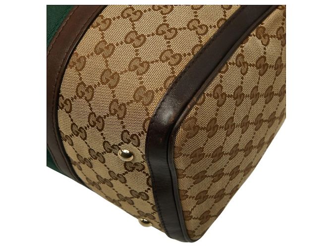 Borsa a Spalla e Borsa a Mano Gucci GG Canvas Sherry Line Beige e Marrone - vista 6