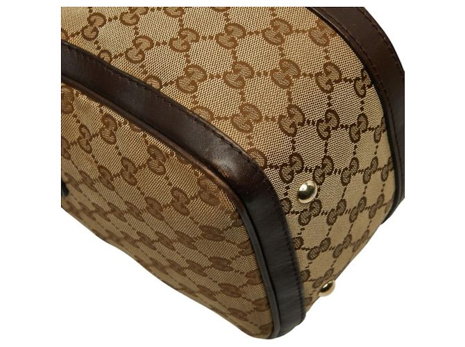Borsa a Spalla e Borsa a Mano Gucci GG Canvas Sherry Line Beige e Marrone - vista 7