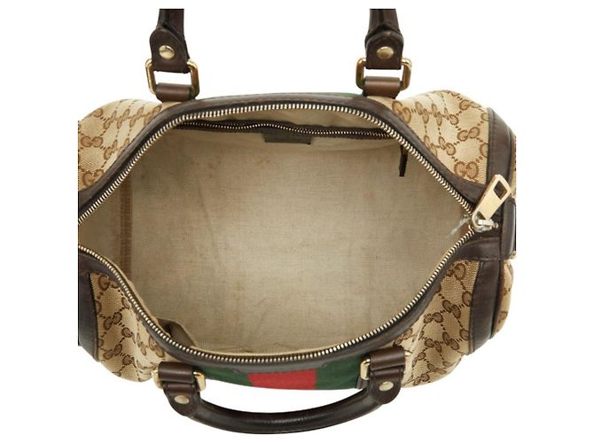 Borsa a Spalla e Borsa a Mano Gucci GG Canvas Sherry Line Beige e Marrone - vista 8
