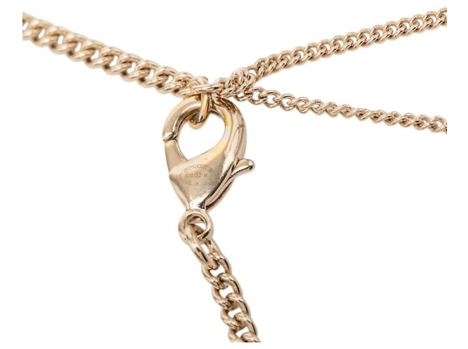 Collana Chanel Coco Mark Logo Clover Camellia Nero D'oro - vista 4