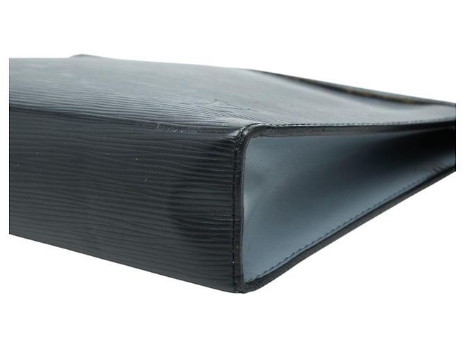 Pochette Voyage MM Monogram Eclipse Epi Louis Vuitton Clutch Bag Marrone Nero Blu - vista 4